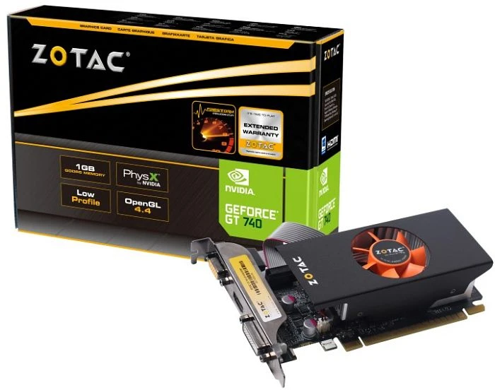 Zotac GeForce GT 740 low profile, 1GB DDR3, VGA, DVI, HDMI