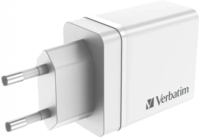 Verbatim 30W USB-Wandladegerät mit 4 Anschlüssen weiß