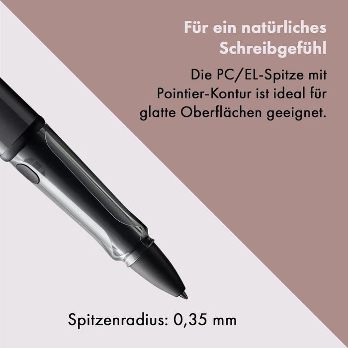 Lamy Z107 PC/EL Ersatzspitzen mit Pointier-Kontur für LAMY AL-star EMR, schwarz, 4er-Pack