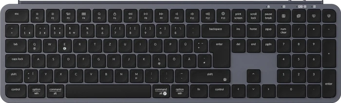 Keychron B6 Pro Ultra-Slim Wireless, Space Gray, USB/Bluetooth, DE