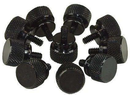 InLine Rändelschrauben für Gehäuse, schwarz, 10er-Pack