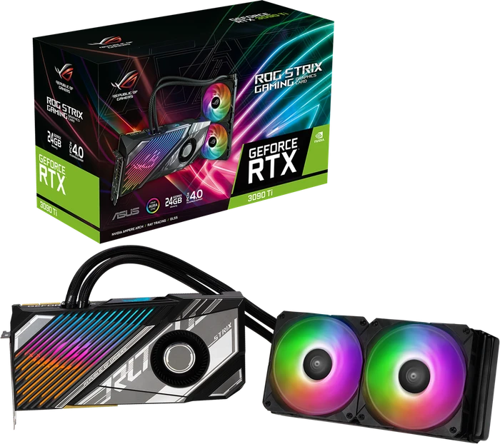 ASUS ROG Strix LC GeForce RTX 3090 Ti, ROG-STRIX-LC-RTX3090TI-24G-GAMING, 24GB GDDR6X, 2x HDMI, 3x DP