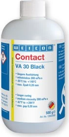Weicon Contact VA 30 Black Cyanacrylat, mittelviskoser Klebstoff mit langsamer Aushärtung, 500g