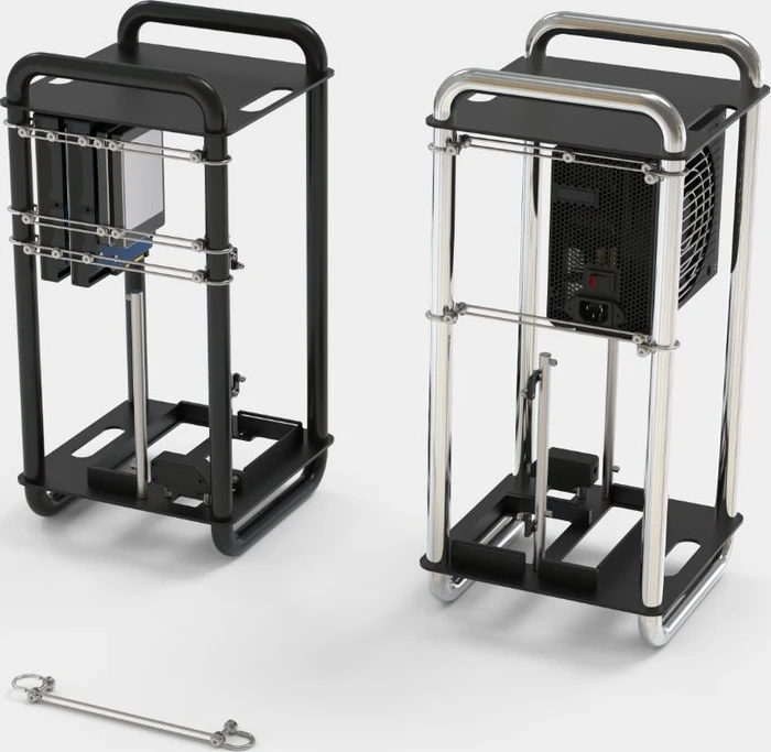 Streacom DA6 Open Frame, schwarz, Mini-ITX