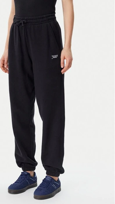 Tommy Hilfiger Signature Relaxed Fit mit Bündchen Trainingshose lang schwarz (Damen)