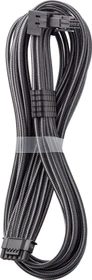 CableMod Universal Pro ModMesh, 12V-2x6 Kabel, StealthSense, natives 12V-2x6 Kabel, 1x 16-Pin PCIe 5.1 Stecker auf 16-Pin PCIe 5.1 Stecker, 90°, Variante B, carbon, 60cm