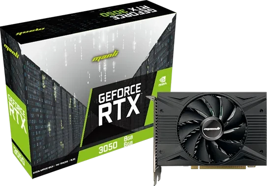 Manli GeForce RTX 3050 Classics Single, 6GB GDDR6, DVI, HDMI, DP