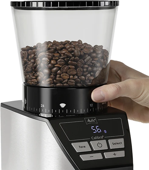 Melitta Calibra Kaffeemühle mit integrierter Waage