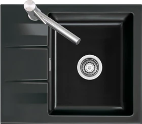 systemceram Genea 60 Einbau Becken reversibel nero