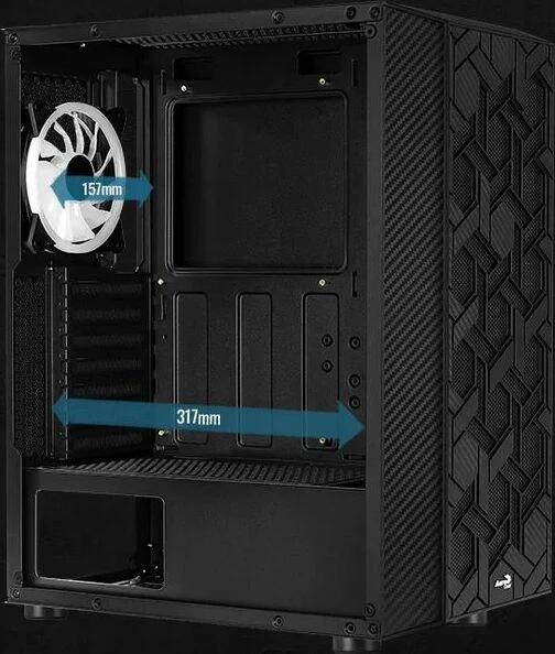 AeroCool Hive FRGB, inkl. 1x Lüfter, Glasfenster