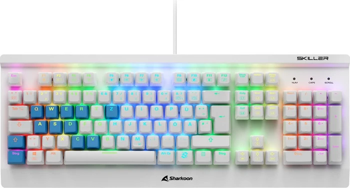 Sharkoon Skiller SGK3, LEDs RGB, White, Kailh BLUE, USB, DE
