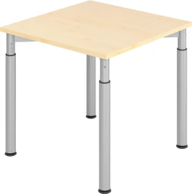 Kaiserkraft Vera-Zwo VYS08/3/S Schreibtisch 80x80cm Ahorn/silber