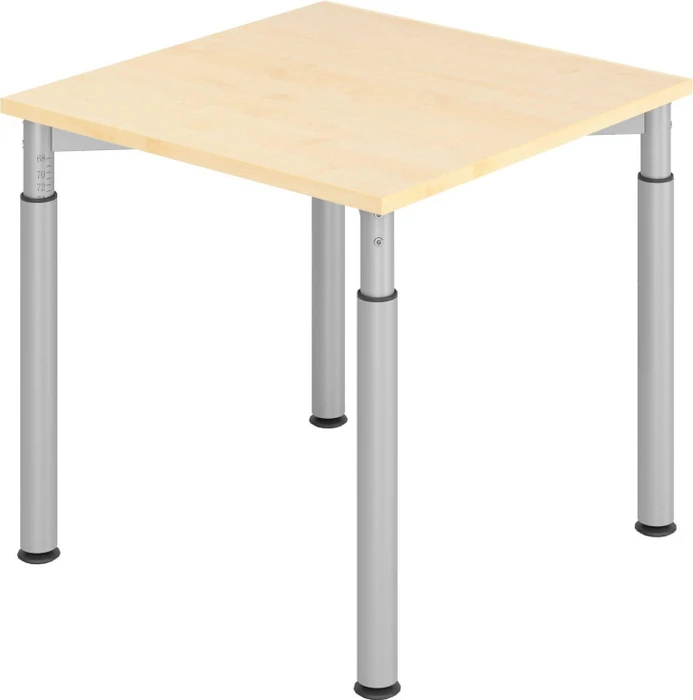 Kaiserkraft Vera-Zwo VYS08/3/S Schreibtisch 80x80cm Ahorn/silber