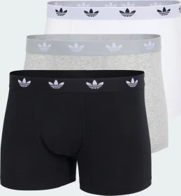adidas Comfort Flex Cotton 3er Boxer Briefs black/medium grey heather/white (Herren)