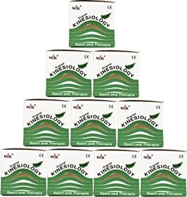 Nasara Kinesiology Tape Rolle 5cm x 5m grün, 10 Stück