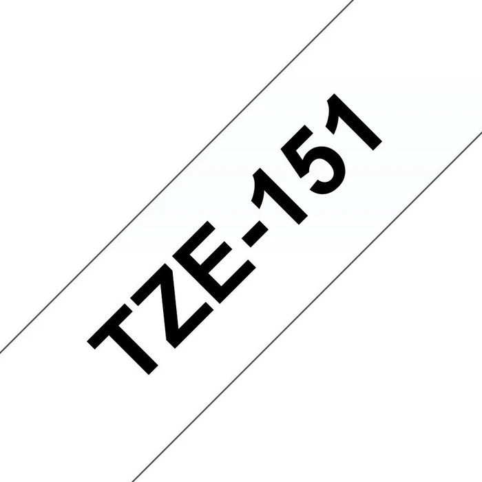 Brother TZe-151 Beschriftungsband, 24mm, schwarz/transparent