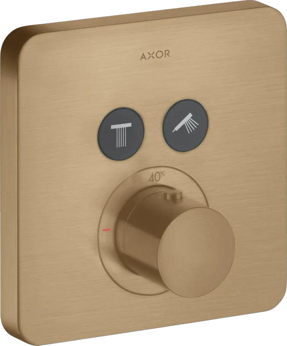 Hansgrohe Axor ShowerSelect softcube Thermostat mit 2 Ventilen brushed bronze