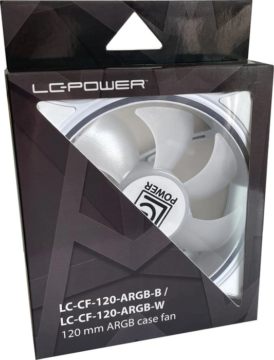 LC-Power Case Fan 120mm ARGB, weiß, 120mm