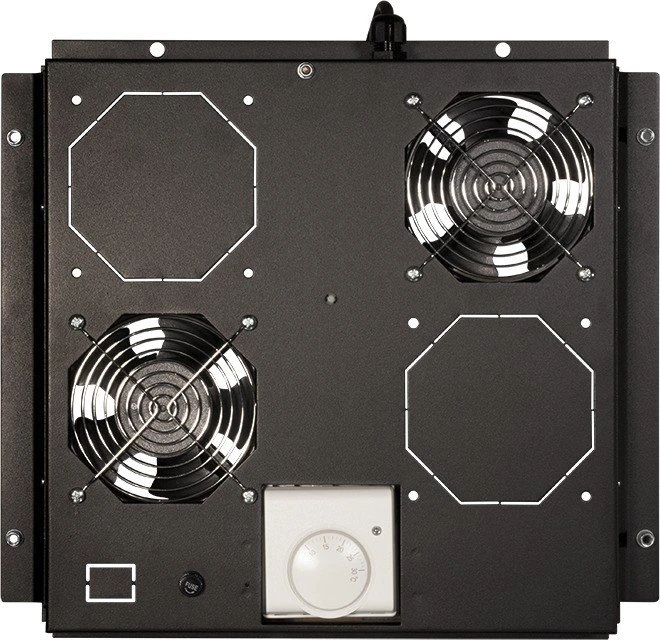 LogiLink Canovate 19" Dachlüftereinsatz, Lüftermodul, 2 Lüfter, schwarz