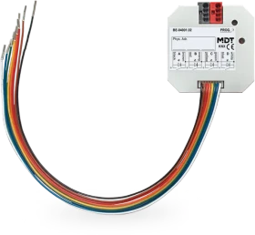 MDT Tasterschnittstelle/-interface BE 4-fach, Unterputz, mit LED Ausgang und Eingänge für potentialfreie Kontakte (BE-04001.02)
