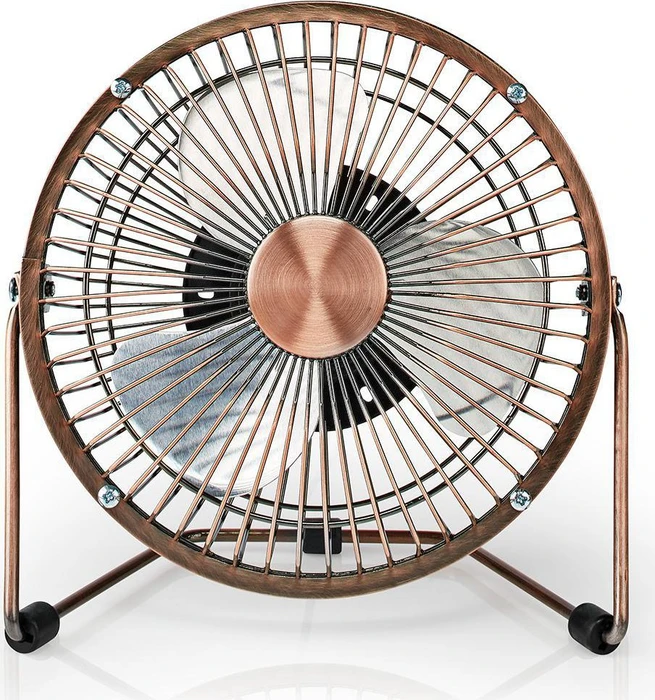 Nedis FNDK1 USB Mini Tischventilator aus Metall 15cm