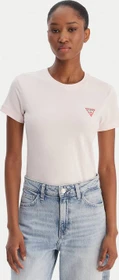 Guess Stretch Logo-Dreieck T-Shirt kurzarm rose (Damen)