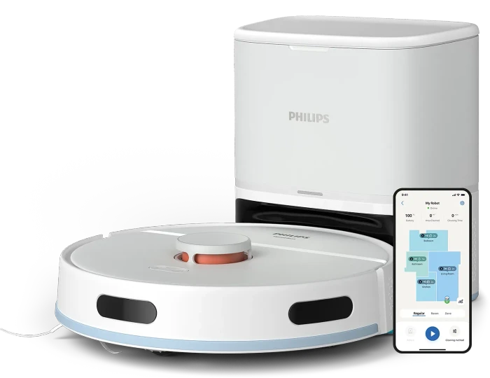Philips XU2100/20 HomeRun 2000 Series Saug-/Wischroboter weiß inkl. Absaugstation