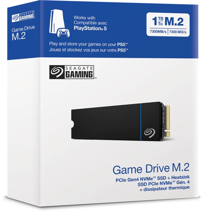 Seagate Game Drive M.2 SSD for PS5 1TB, M.2 2280 / M-Key / PCIe 4.0 x4, Kühlkörper