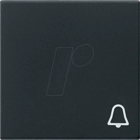 Gira System 55 Wippe mit Symbol Klingel, schwarz matt