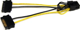 StarTech SATA/PCIe 8-Pin Y-Adapter, 15-Pin SATA Strom auf 1x 8-Pin PCIe, 15cm (SATPCIEX8ADP)