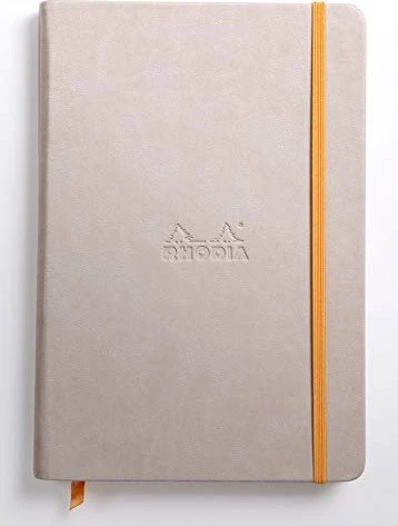 Rhodia Rhodiarama Notizbuch, A5, liniert, Hardcover, beige, 96 Blatt