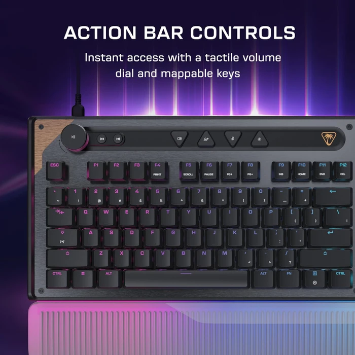 Turtle Beach Command Series KB7 TKL, schwarz, LEDs RGB, Low-Profile TITAN Hall-Effect, USB, UK