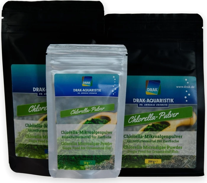 DRAK-Aquaristik Chlorella-Mikroalgenpulver, Standbodenbeutel, 100g