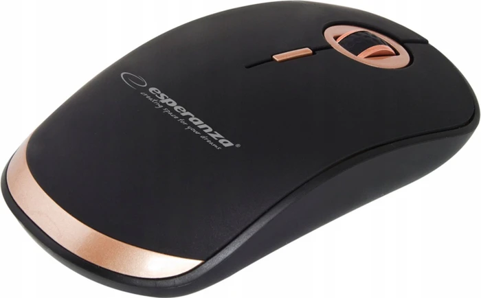 Esperanza Acrux Wireless 4D Optical Mouse schwarz/kupfer, USB