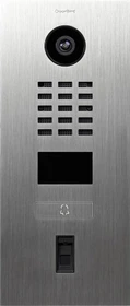 DoorBird D2101FV Fingerprint 50 IP Video Türstation mit 1 Ruftaste silber, Edelstahl V4A, gebürstet