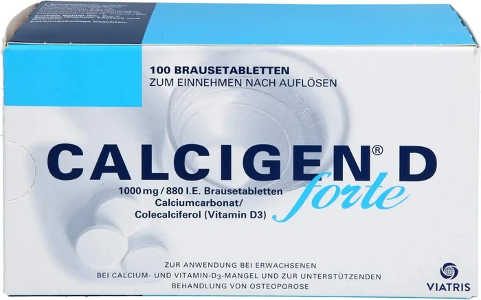 Calcigen D forte 1000mg/880I.E. Brausetabletten, 100 Stück