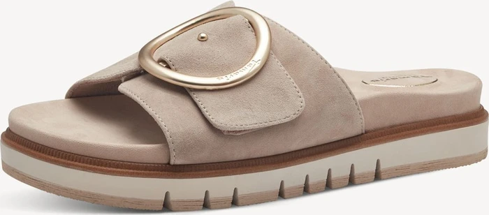 Tamaris Lederpantolette beige (Damen)