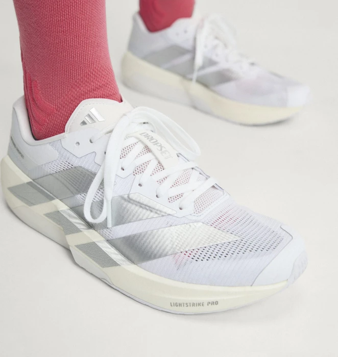 adidas Adizero Dropset Pro cloud white/silver metallic (Damen)