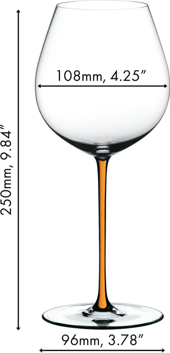 Riedel Fatto A Mano Pinot Noir Rotweinglas orange