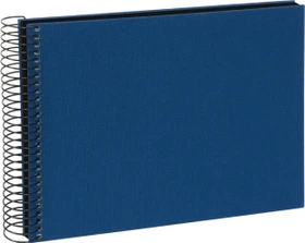 Goldbuch Spiralalbum, 24x17, 40 schwarze Seiten, Bella Vista blau