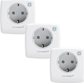 eQ-3 Homematic IP HmIP-PS-2 Schaltsteckdose, Smart-Steckdose, 3er-Pack
