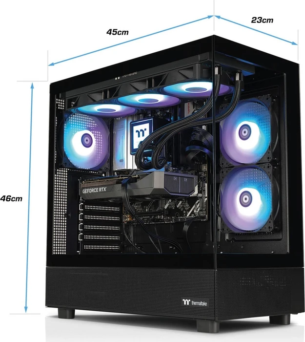 Thermaltake FTW V270, Black, Ryzen 7 9700X, 32GB RAM, 1TB SSD, GeForce RTX 5070
