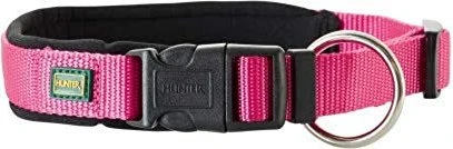 Hunter Neopren Vario Plus Halsung, Hundehalsband, Nylon, mit Neopren gepolstert, 60/2.5cm L-XL, schwarz
