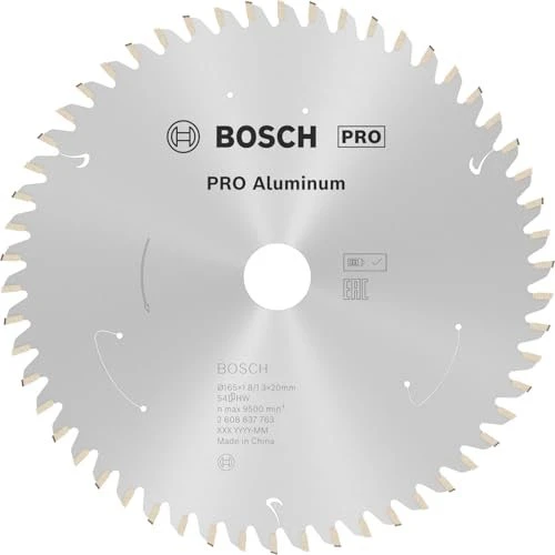 Bosch Professional Standard for Aluminium Kreissägeblatt 54Z, 165x1.3x20mm, 1 Stück