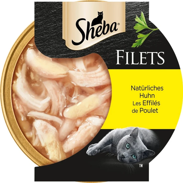 Sheba Feinste Filets Natürlich zerkleinertes Huhn, 60g