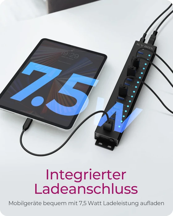 RaidSonic Icy Box IB-HUB1717-U3, USB-B 3.0 [Buchse]
