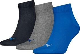 Puma Quarter Socken blue/grey melange, 3 Paare (Herren)