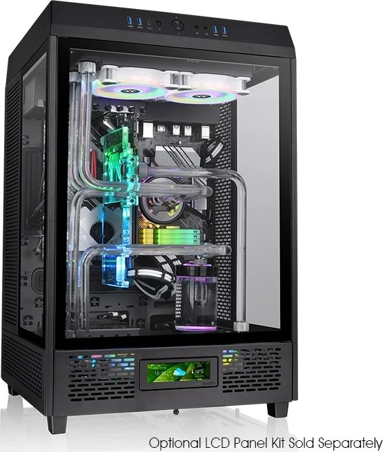 Thermaltake The Tower 500, schwarz, Glasfenster