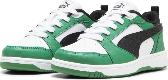 Puma Rebound V6 Lo puma white/puma black/archive green (Junior)