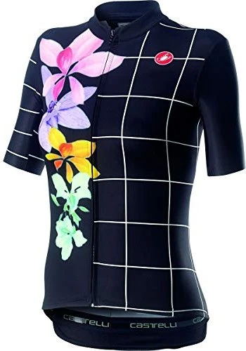 Castelli Fiorita Trikot kurzarm schwarz (Damen)